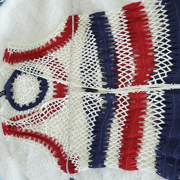 Frazzle fringe vest NWT Size L Cracker Barrel - Picture 10 of 13